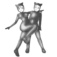 2girls artist:unknown catsuit final_fantasy final_fantasy_ix garnet_til_alexandros_xvii zidane_tribal // 922x922 // 102KB