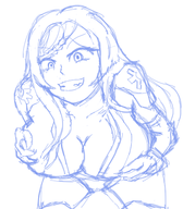 1girl bluescribbleman cleavage drakengard drakengard_3 five grin mega_milk parody sketch // 2100x2400 // 1.6MB