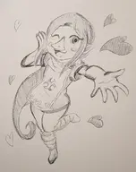 1girl artist:pikapika212 heart medli the_legend_of_zelda traditional_medium wind_waker // 827x1048 // 99KB