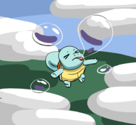 artist:pufflestown bubble clouds pokemon sky squirtle // 936x856 // 28KB