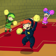 cheerleader colored pom-pom pom_pom the_legend_of_zelda tri_force_heroes // 1000x1000 // 635KB