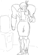 artist:xiceowl coffee metroid mug office_lady samus_aran suit // 1750x2450 // 721KB