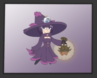 1girl artist:pufflestown litwick pokemon pokemon_bw pumpkaboo shauntal witch_outfit // 1983x1605 // 772KB
