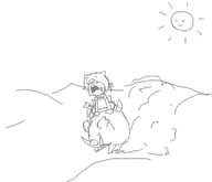 1girl animal artist:bupiti beauty_mark blindfold boar happy nier_automata riding smile sun tusks yorha_no._2_type_b // 1573x1351 // 310KB