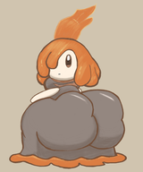 1girl artist:ButLova ass colored expressionless flambelle huge_ass looking_at_viewer looking_back palworld // 2500x3000 // 1.8MB