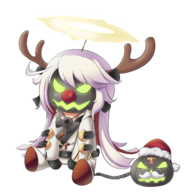 1girl 2019_christmas_collab antlers artist:pailolidrawfag chain christmas christmas_collab collab colored guilty_gear guilty_gear_xrd hat jack-o'_valentine long_hair mustache plush santa_hat sitting white_hair // 1533x1563 // 981KB