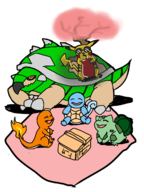 bulbasaur charmander colored drink picnic pikachu pokemon spring_collab_2020 torterra // 1200x1600 // 570KB