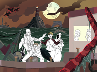 3boys 3girls artist:scorndude beanie bird boat Collector Dredge Fisherman fishing glasses hat hood Hooded_Figure lighthouse monochrome nipples paizuri penis pubic_hair pussy robe scorn scorn_guy seagull shipwright spanking starfish tagme Traveling_Merchant tree // 3534x2629 // 3.2MB