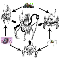 earthbound fusion man-at-legs mother_(series) nuclear_throne pikmin porky_minch the_throne // 2222x2222 // 493KB