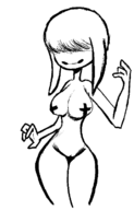 1girl artist:unknown off partially_nude pasties sucre // 443x691 // 18KB