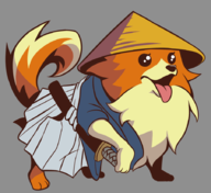 artist:kittenboogers colored ghost_trick hat katana missile missile_(ghost_trick) samurai sword // 900x824 // 232KB