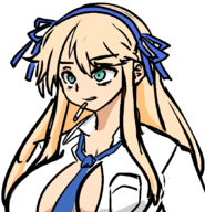 1girl artist:lunaticsoda blonde_hair cigarette green_eyes katsuragi senran_kagura smoking // 839x872 // 19KB