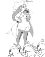 1girl 3boys artist:unknown blood bruise fantasy_life hat long_hair Olivia_Pescado pirate // 3929x4996 // 3.0MB