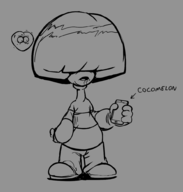 1boy artist:unknown brainrot cocomelon deltarune drool drooling funny hair heart holding_oject kris monochrome phone sketch soul soul_(deltarune) // 955x1000 // 94KB