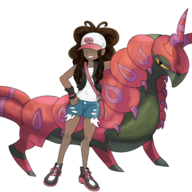 1girl colored dark_skin hilda pokemon pokemon_bw scolipede // 3000x3000 // 2.6MB