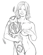 1girl artist:san20xxx belt covering dead_or_alive nude tina_armstrong // 1020x1320 // 333KB