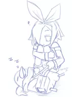 artist:bard-bot pleinair poke prinny sleep // 648x878 // 194KB