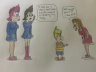 artist:fygoonfag kumatora lucas mother_(series) pink_hair tagme text traditional_medium // 4032x3024 // 1.7MB