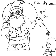 christmas frisk sans santa undertale // 550x550 // 105KB