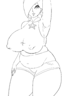 1girl artist:xiceowl earrings erect_nipples fat huge_breasts rosalina sketch super_mario thick // 1750x2310 // 337KB