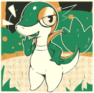 artist:LizardFungus colored hand_on_hips looking_at_viewer pokemon smug snivy tdm // 774x770 // 29KB
