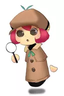 1girl artist:unknown iris_archwell magnifying_glass monster_manor streetpass // 840x1262 // 228KB