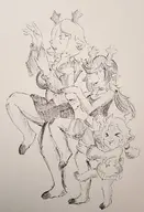 3girls artist:pikapika212 carol_holiday december_holiday noelle_holiday traditional_medium // 828x1211 // 143KB