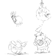 bowser_jr. castle crossover drill drill_dozer jill_dozer super_mario // 783x816 // 116KB