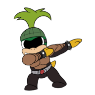 1boy artist:iggy_bomb colored dabbing green_hair iggy_koopa koopaling mumen_rider one-punch_man sharp_teeth super_mario // 2000x2000 // 323KB