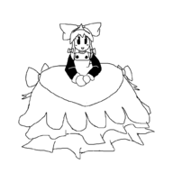 1girl artist:unknown dress fat mega_man_(series) queen_of_v_2025 roll_caskett // 1000x1000 // 20KB