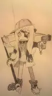 abyssal collar edgy eyepatch flame_shirt gun hat hoppou kantai_collection parody scar scythe smoking traditional_medium // 1035x1920 // 165KB