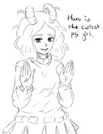 artist:misterskits haru_okumura monster_girl persona_(series) persona_5 sheep_girl text // 700x910 // 119KB