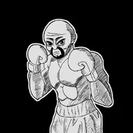 1boy artist:unknown bald beard boxing_gloves buff fighting_stance gloves looking_at_viewer matt mii wii_sports // 1080x1080 // 469KB