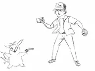 gun knock-off pikachu pokedex pokemon red // 1024x768 // 77KB