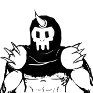 buff lisa_(series) mask monochrome muscles rando // 1000x1000 // 259KB