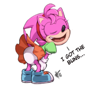 1girl amy_rose animaniacs artist:mateus_upd parody sonic_(series) text upskirt // 877x859 // 288KB