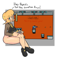 1girl artist:unknown matilda_caskett mega_man_(series) mega_man_legends streaming text // 1374x1367 // 454KB