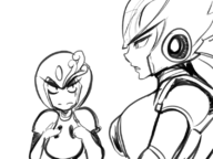 1boy 1girl artist:soren breast_envy mega_man_(series) mega_man_9 mega_man_x splash_woman zero // 800x600 // 101KB