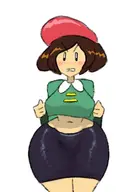 1girl adeleine angry artist:unknown blush breasts colored hat kirby_(series) kirby_64_the_crystal_shards medium_breasts navel skirt thick_thighs tight_clothes tummy wide_hips // 932x1279 // 39KB