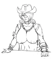 borderlands borderlands__the_pre-sequel! breasts female graniem huge_breasts nisha shirtless short_hair // 835x906 // 149KB