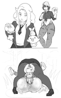 1boy 1girl anal angry anus artist:axred7 beanie bulge comic cum dead eyes_closed futanari hat lass lipstick male_protagonist_(pokemon_swsh) money monochrome pantyhose penis pokemon pokemon_swsh scorbunny sex skirt smile testicles // 1953x3094 // 1.6MB