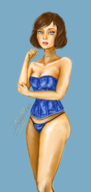 artist:dismaiden bioshock bioshock_infinite cleavage colored elizabeth elizabeth_(bioshock) lingerie // 343x724 // 189KB