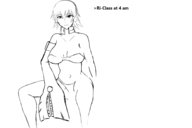 1girl abandoned abyssal kantai_collection ri-class short_hair sitting sketch text // 1923x1277 // 226KB