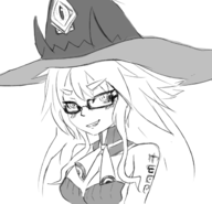 glasses metallia metallica monochrome the_witch_and_the_hundred_knight witch // 630x608 // 122KB
