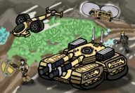1boy 1girl aircraft artist:runebrave command_and_conquer commando crate engineer gun helicopter soldier tank tiberian_dawn tiberium vehicle weapon // 1282x887 // 722KB