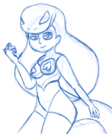 1girl arbok gijinka kaze long_hair personification pokemon sketch // 2702x3217 // 3.7MB