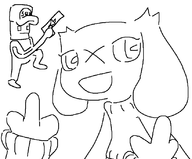 1girl anthro artist:unknown cave_story mimiga quote sue_sakamoto // 821x680 // 35KB