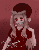 artist:misterskits candy_cane christmas christmas_collab_2017 collab colored marie marie_korbel santa_hat skullgirls teeth text // 1000x1300 // 830KB