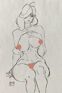 1girl amamiya artist:heavenexe_ censored god_eater huge_breasts tsubaki wip // 1406x2090 // 3.0MB