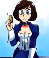 artist:aipiepo bioshock bioshock_infinite cleavage coin colored elizabeth elizabeth_(bioshock) // 500x589 // 221KB